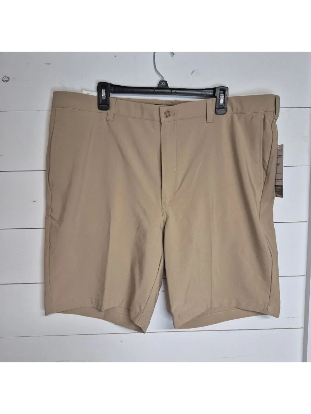 Grand Slam Mens Khaki 4-Way Stretch Golf Shorts With Active Waistband Sun Protec - Picture 1 of 7
